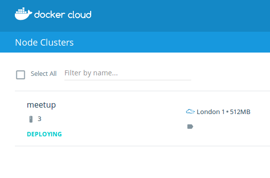 Docker cloud screenshot