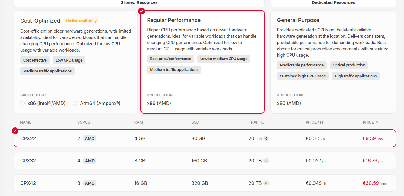 buy a VPS in the Hetzner console